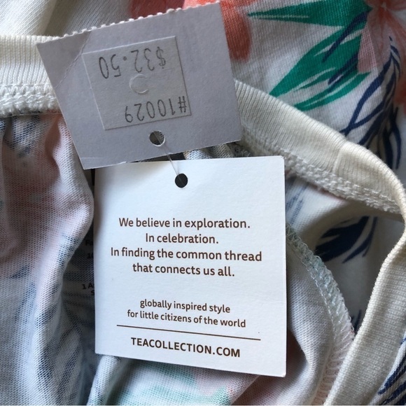 Tea Floral Trapeze Baby Dress Size 3-6 Month - Picture 5 of 9